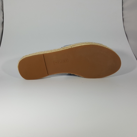 The Flexx Vegan Blue Slip On Espadrille Sandal - Picture 4 of 4